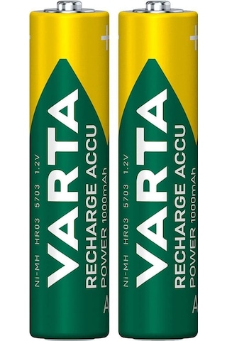 Varta 1000mah Aaa Şarjlı İnce Pil 2'li Paket