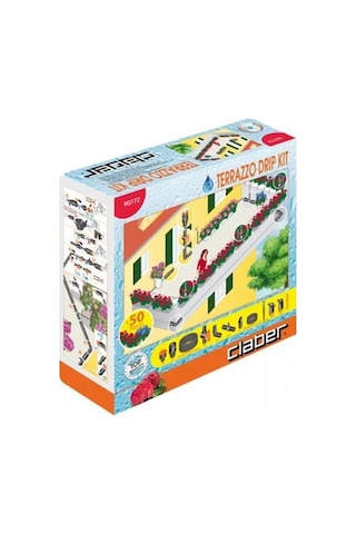 Claber 90772 Terrazzo Drıp Kıt Damlama Sulama Seti 25 Metre