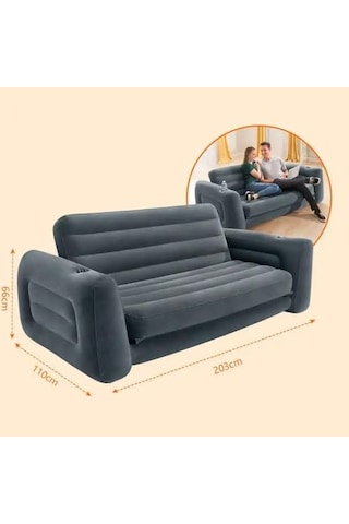 Yatak Olabilen Şişme Koltuk - Pompa Hediyeli - 203 224 66cm Çok Renkli