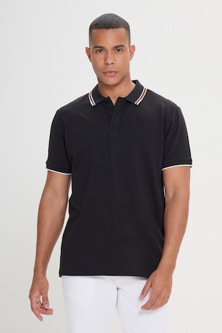 Ac&co Erkek Sıyah Slim Fit Dar Kesim %100 Pamuk Polo Yaka Tişört Siyah