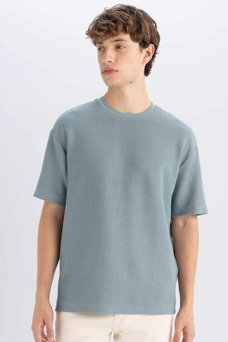 DeFacto Boxy Fit Bisiklet Yaka Kısa Kollu Basic Düz Tişört C8724AX24AUGN1175