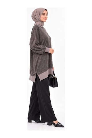 Nuss 3043 İpek Kupra Vegan Tunik Vizon