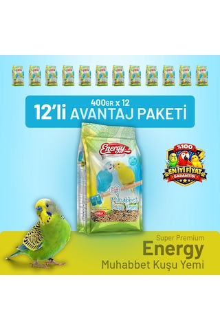Muhabbet Kuşu Yemi 400 G - 12 Adet