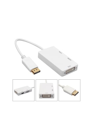 5056 Displayport To Hdmi Vga Dvi Çevirici Dönüştürücü Adaptor