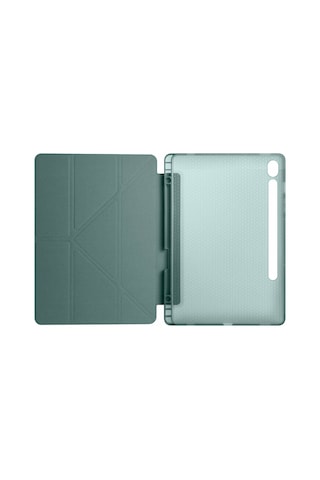 Samsung Galaxy Uyumlu Tab S10 Fe 11 Inc Sm-x520 Üçgen Katlanabilir Kalemlikli Yatay Dikey Standlı Kılıf Kapaklı Kılıf