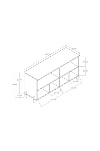 1740 Napoli 180 Cm Membran Mdf Kapaklı Bohem Konsol Sepet - Beyaz Beyaz - Meşe