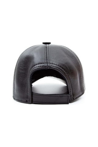 Tamer Tanca Unisex Vegan Siyah Deri Şapka 524 Tt Rap Sapka Sk22/23 Sıyah Dr Siyah