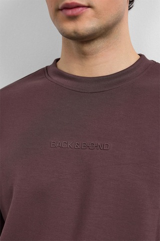 Backandbond Kahve Regular Fit Bisiklet Yaka Sweatshirt