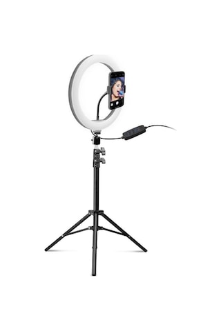 Ring Light Led Işık 10 Inch 26 Cm Youtube, Tiktok, Kuaför Işığı Parlaklık Ayarlı + 210 Cm Tripot