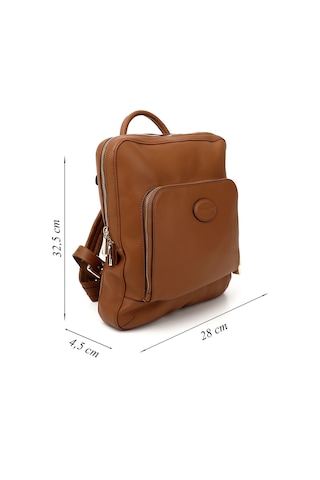 Gönderir Taba Hakiki Deri El Ve Sırt Çantası taba