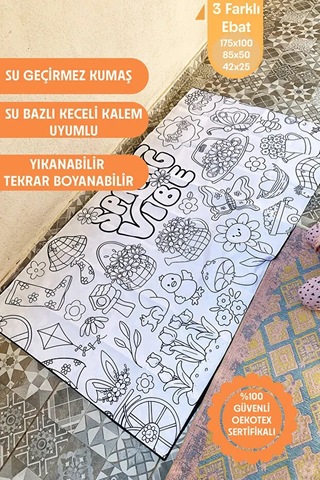Bahar Yıkanabilir Boyama Örtüsü 30 40