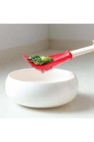 Fastbuy 3'lü Set Paslanmaz Mutfak Aksesuarları - Kırmızı Saplı Spatula Ve Çırpma Telı Kırmızı