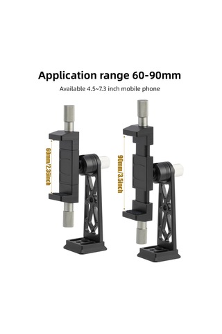 Vkemall Alüminyum Telefon Tutucu 360 Döner 60-90mm Arca Uçlu Tripod Mikrofon Işık Uyumlu