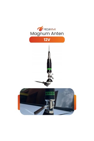 Magnum Anten Manyetik Tabanlı Uzun Çubuk Anten 12v Uyumlu Güçlü Çekim