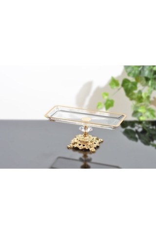 Atabey Home Döküm Ayaklı Yaldız Detaylı Servis Tabağı