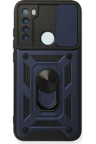Nihcase Xiaomi Redmi Note 8 Kılıf Magnetik Standlı Kamera Korumalı Slide Sürgülü Cover Kapak