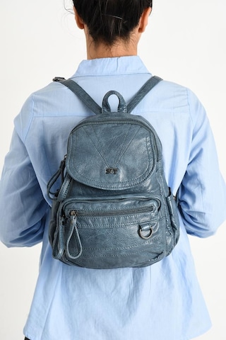 Baginn Y.s.deri Mini Boy Kadın Sırt Çantası Vegan Deri Bayan Sırt Çantası 27 20 Cm Yumuşak Doku Çok Cepli 001