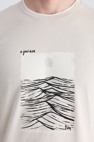 Twn Slim Fit Taş Düz %100 Pamuklu T-shirt 2ec143831113m S01