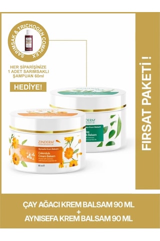 Zinderm Çay Ağacı Yağı Kremi Balsamı + Aynısefa Yağı Kremi Balsamı 90 ML