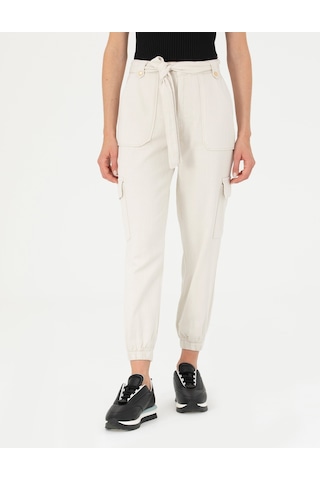 Pierre Cardin Kadın Krem Kanvas / Chino Pantolon 50263722-vr071 Krem