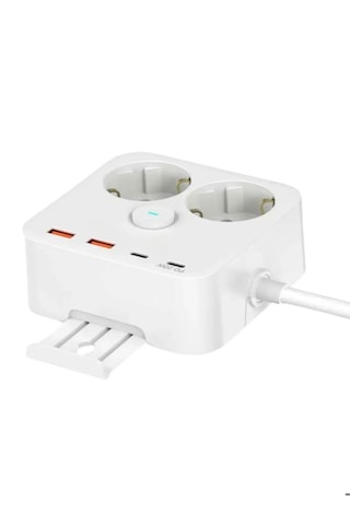 3680w 2'li Priz, 2 Usb Ve 2 Type-c Portlu, 1.4m Kablo, 3.4a Çıkış