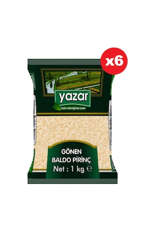 Yazar Gönen Baldo Pirinç 6 x 1 KG