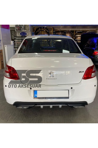 Peugeot 301 Difüzör Arka Tampon Eki 2 Egzoz Çıkışlı Gri