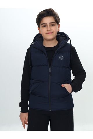 14093 Toontoy Erkek Çocuk Göğsü Armalı Şişme Yelek 14093 Lacivert
