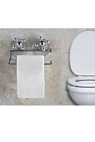 Hitfoni Vakumlu Tuvalet Kağıtlığı Paslanmaz Krom Tuvalet Kağıdı Askısı