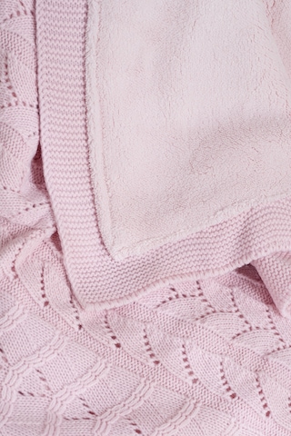 Toffy Toz Pembe Balık Sırtı Örgü Bebek Battaniyesi 100x100 Pembe