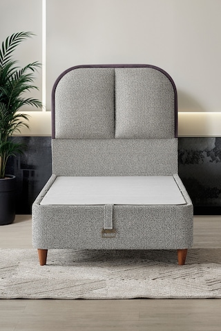 Cennet Yatak Aura Model Tek Kişilik Baza Ve Başlık Seti Minimal Tasarım Akıllı Depolama 2 Li Set 120 x 200