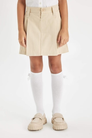 Defacto Kız Çocuk Beli Lastikli Pileli Gabardin Etek D2916A824WNBG743 Bej