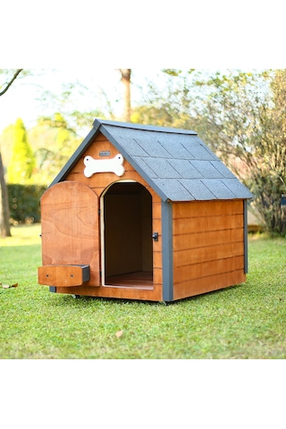 Mandu Isı Yalıtımlı Ahşap Köpek Kulübesi Large
