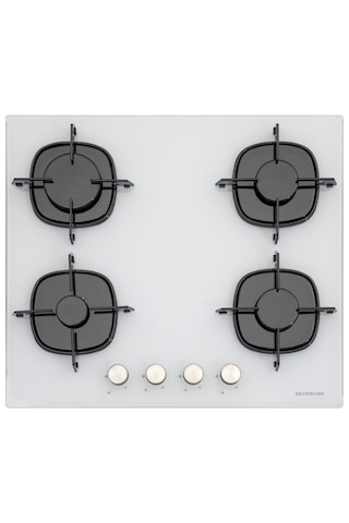 Silverline BO65P4W01 - CS5436W01 - 3481 Flam Cam Ankastre Set Beyaz