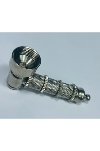 MetalikGri Full Metal Tırtıklı Pipo //7cm-11parça