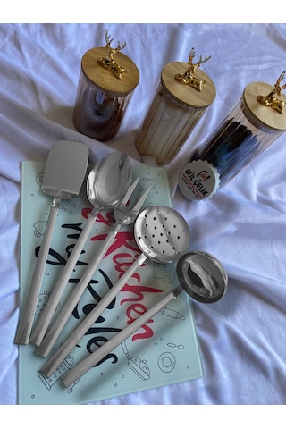 Kepçe Kevgir Servis Seti 5 Parça 18/0 Kalite