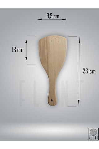 Gürgen Ağacı El Yapımı Tahta Ahşap Servis Spatula Çevirgeç 23cm