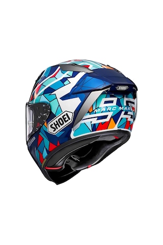 Shoei X-spirit Pro Marquez Barcelona Kapalı Motosiklet Kaskı Mavi - Kırmızı - Beyaz