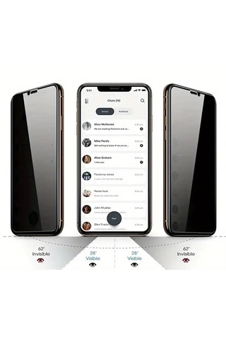 Iphone 17 Pro Uyumlu Hayalet Ekran Koruyucu Tam Kapatan Gizli Temperli Cam