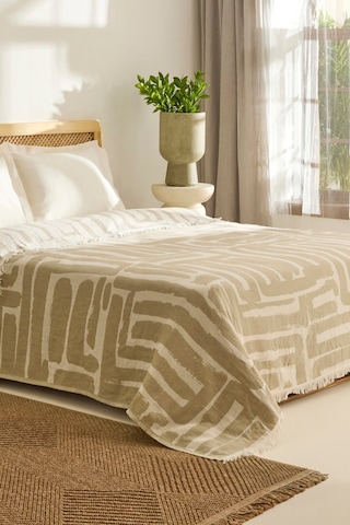 Kaşmir Home Mosy Çift Kişilik Jakar Müslin Pike Çağla Çağla