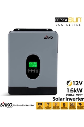 Sako E-sun 1.6 kW 12 V Mppt  Tam Sinüs Akıllı İnverter