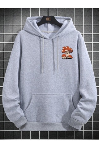Altamira Unisex Mushroom Baskı Kapüşonlu Sweatshirt 001