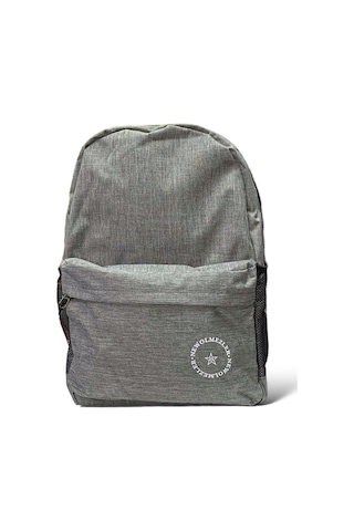 Su Geçirmez Kumaş Ortaokul Lise Unisex Okul Sırt Ve Seyahat Çantası - Gri