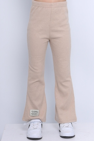 Kız Çocuk Triko Tayt İspanyol Paça D2 Bej