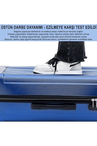 Anthony Jackson Ultra Hafif Abs Büyük Boy Valiz Trıon Saks Mavi