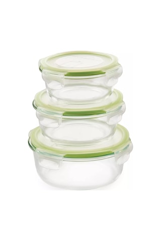 Eley 3'lü Gıda Sınıfı Cam Saklama Kabı Seti 262532570 Yeşil