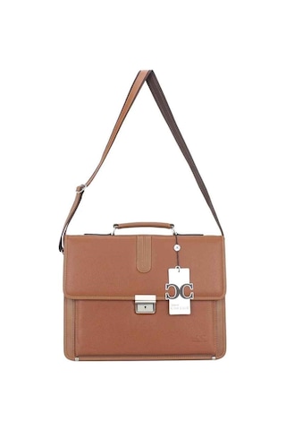 Case Club 2011 Evrak Tipi Erkek El Ve Omuz Çantası Taba