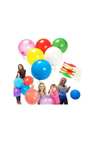 10 Adet İpli Punc Balon
