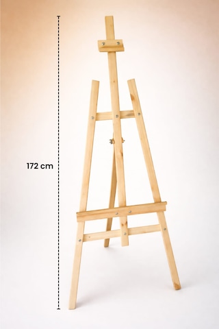 Samor Sanat Ayarlanabilir Ahşap Premium Seri Şövale 172 Cm Profesyonel Kullanım