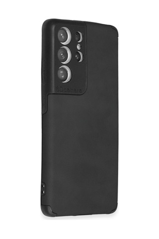 Galaxy S21 Ultra Kılıf Loop Deri Silikon - Siyah Renk